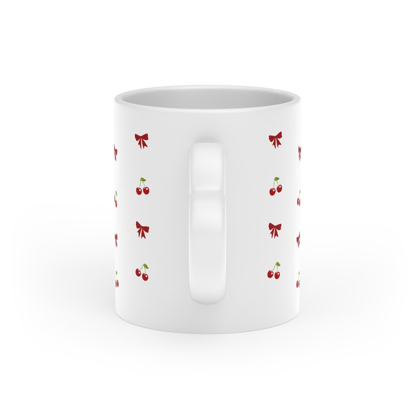 Cherries & ribbons Heart-Shaped Mug