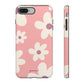 Floral pattern dark pink - tough case