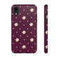 Flowers and dots burgundy - tough case