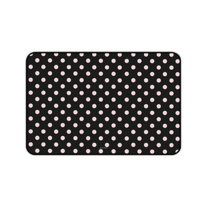 Dots black - Desk Mat