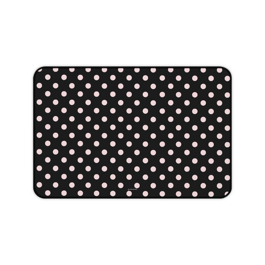 Dots black - Desk Mat