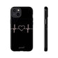 Heart line black - tough case