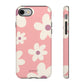 Floral pattern dark pink - tough case