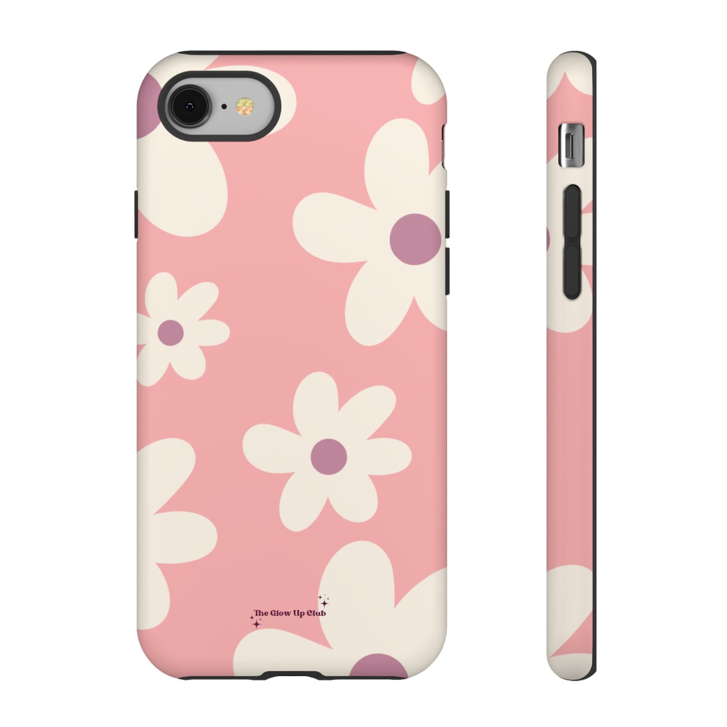 Floral pattern dark pink - tough case