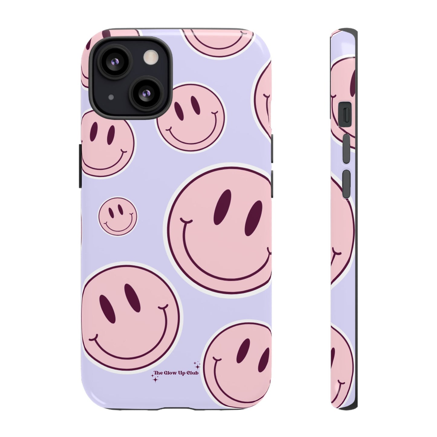 Smiley faces pink on purple - tough case