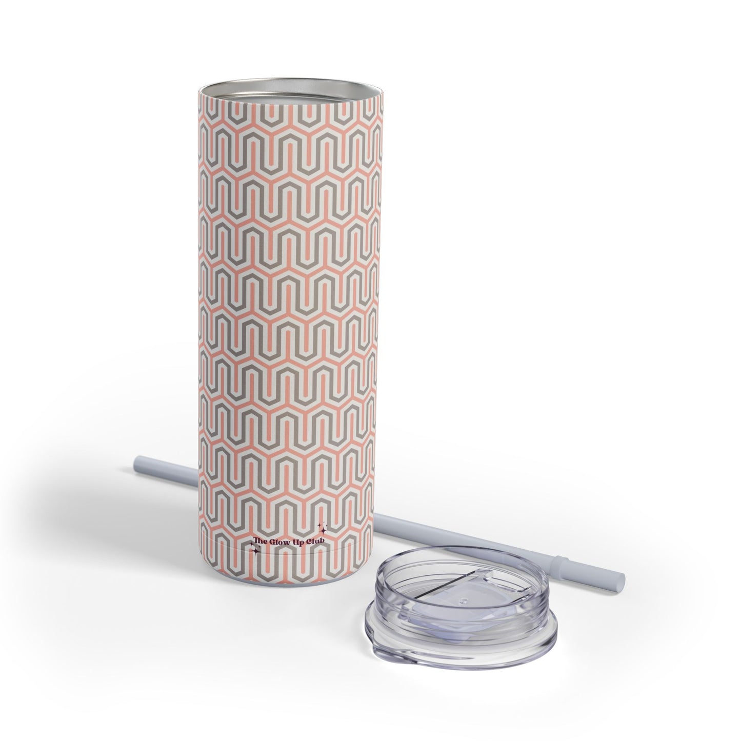 Pink grey pattern Tumbler, 20oz