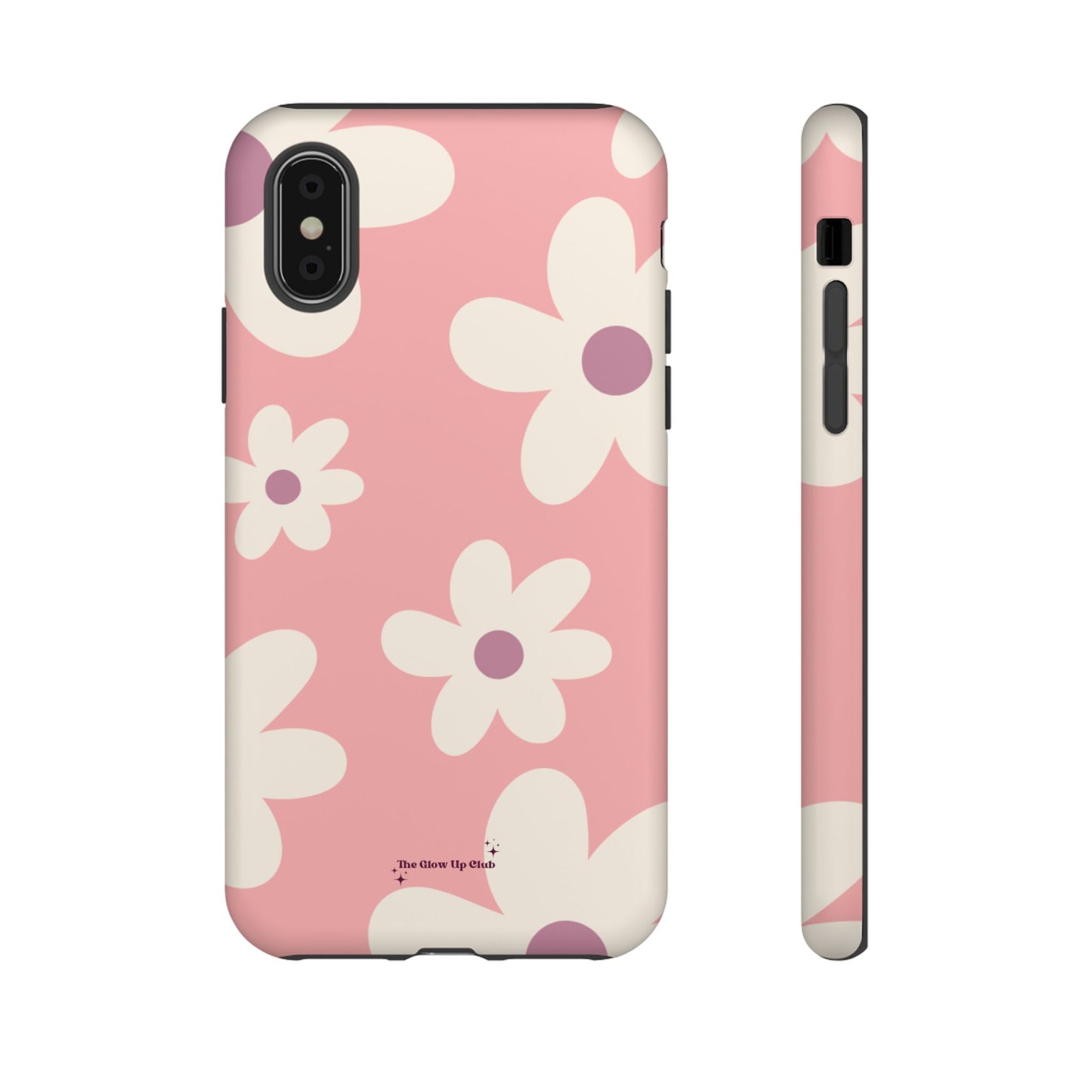 Floral pattern dark pink - tough case