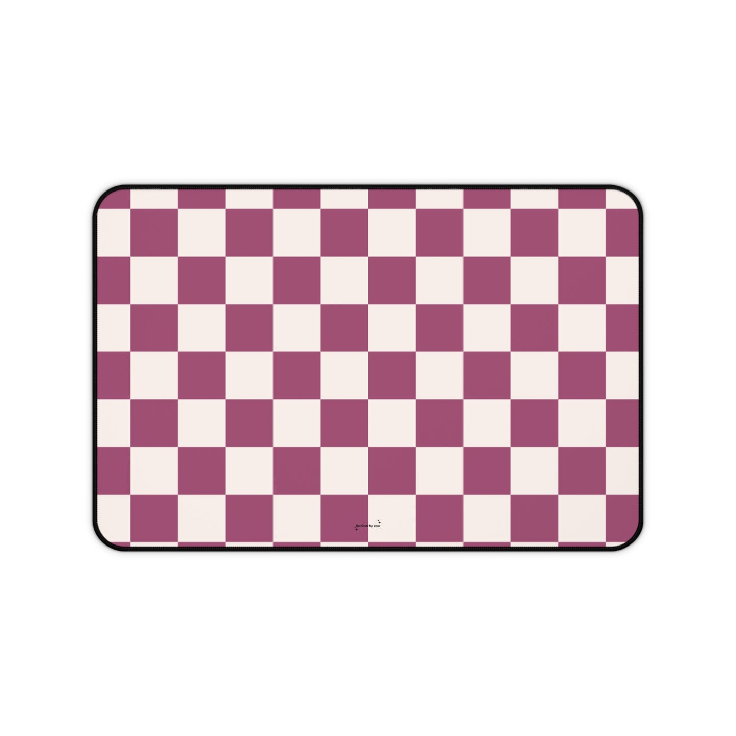 Burgundy checkers - Desk Mat