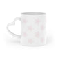 Minimalistic pink flowers Heart-Shaped Mug