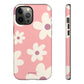 Floral pattern dark pink - tough case