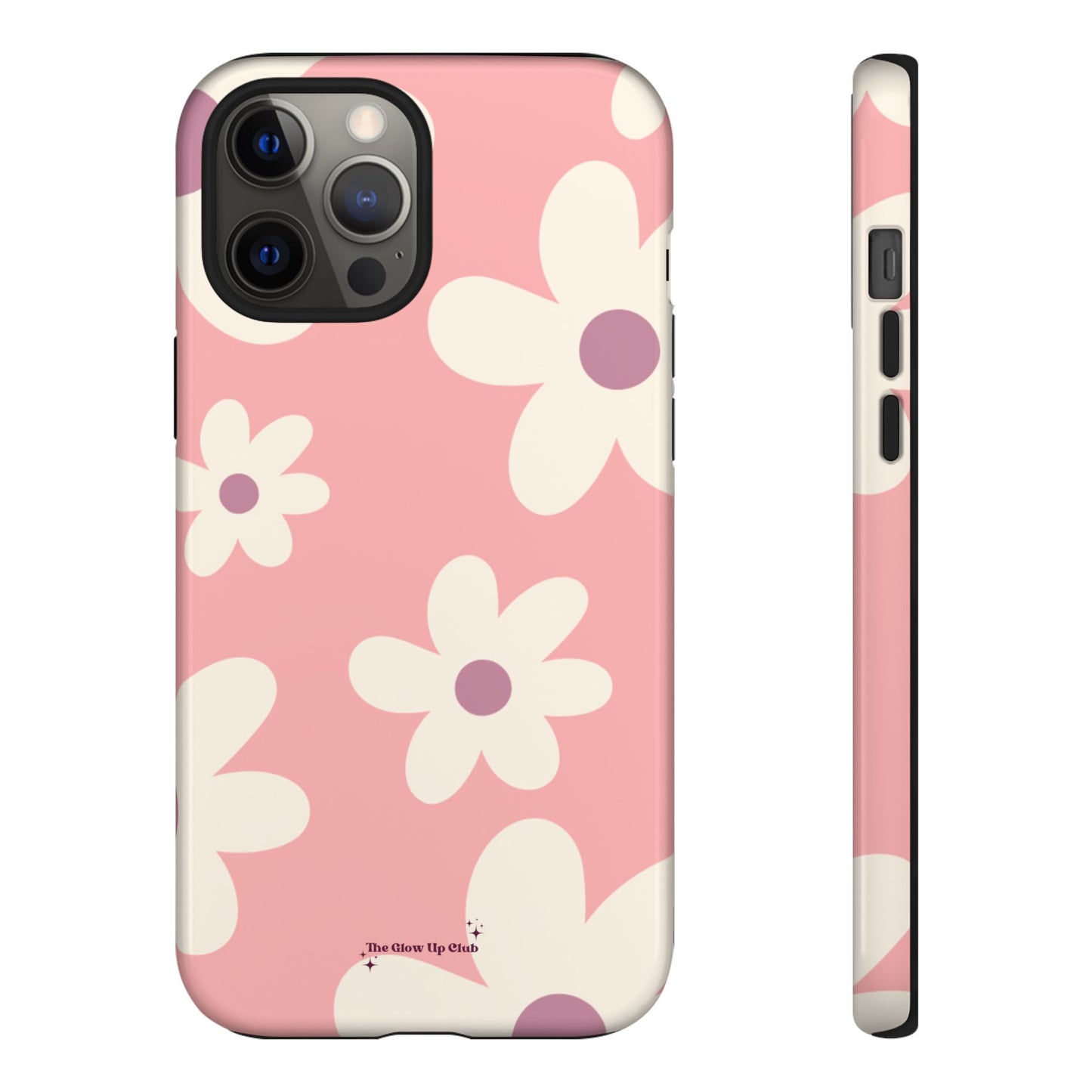 Floral pattern dark pink - tough case