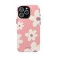 Floral pattern dark pink - tough case