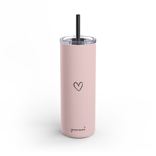 Minimalistic heart pink Tumbler, 20oz