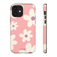 Floral pattern dark pink - tough case