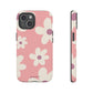 Floral pattern dark pink - tough case