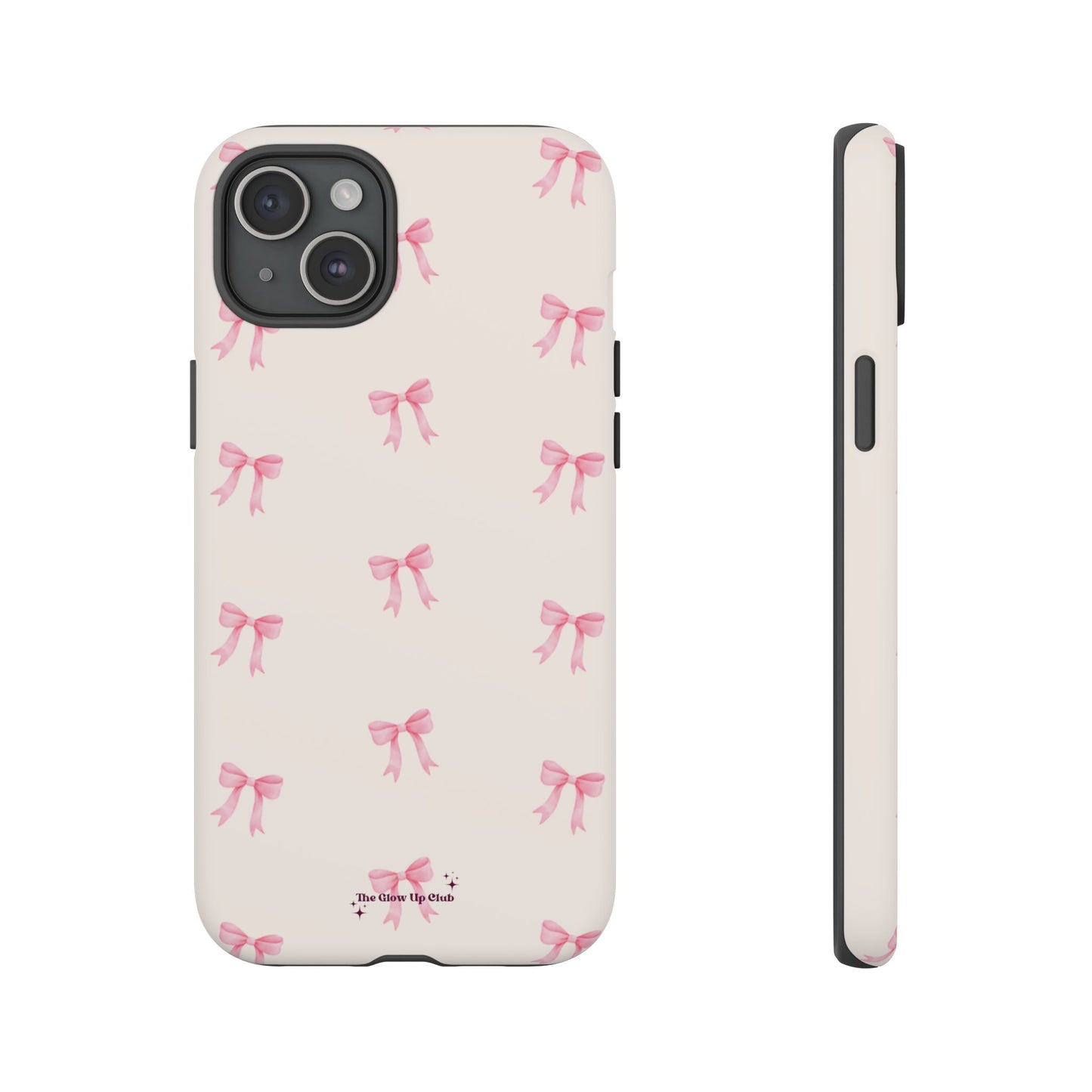 Crooked ribbon pattern cream - tough case