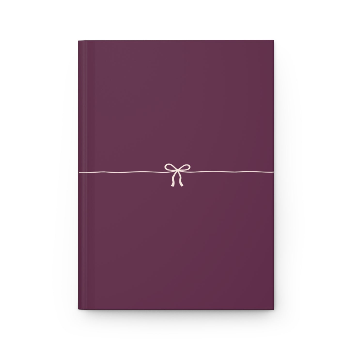 Minimalistic ribbon burgundy Journal