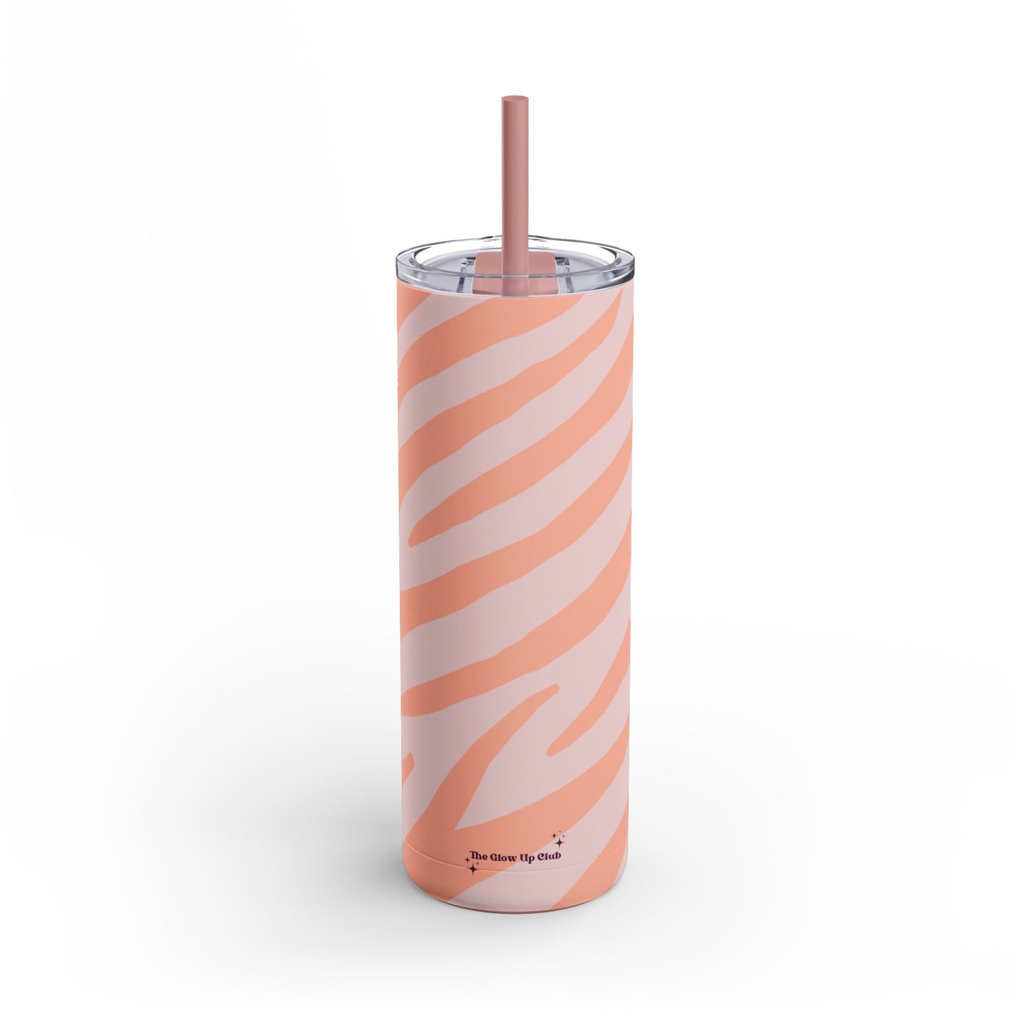 Zebra pink orange print Tumbler, 20oz