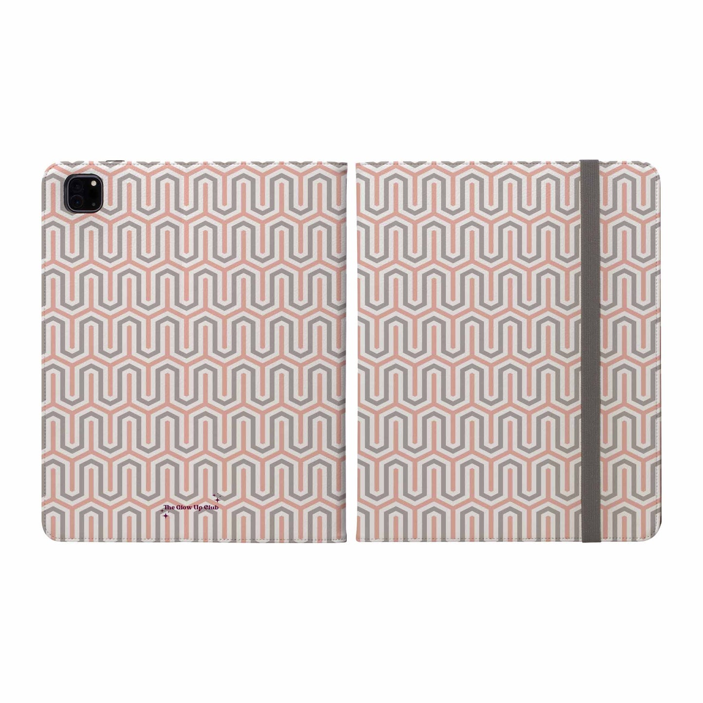 Pink grey pattern -  iPad Case