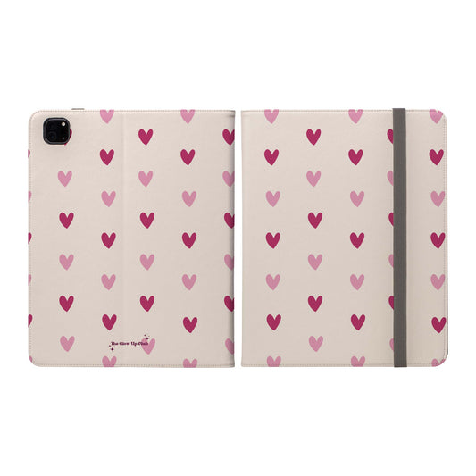 Cream heart pattern -  iPad Case