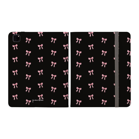 Crooked ribbon pattern black -  iPad Case